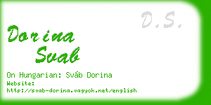 dorina svab business card